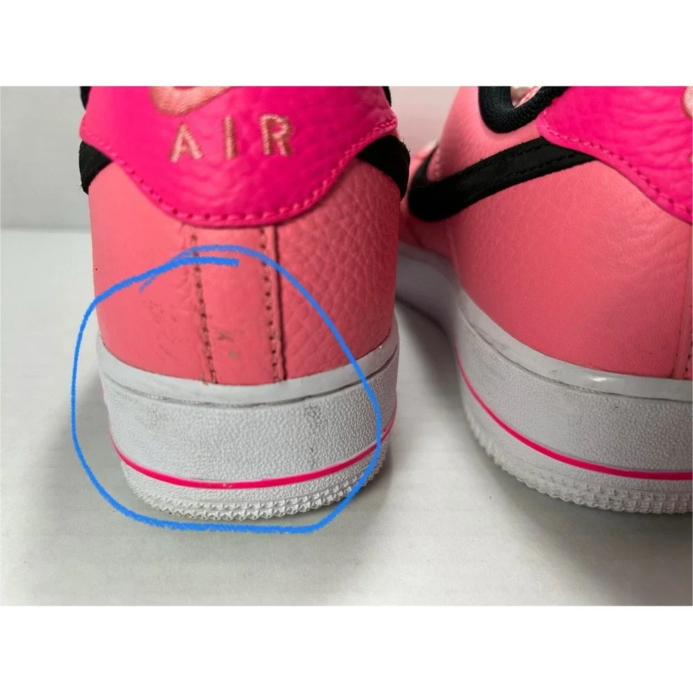 Nike Air AF1 Shoes Pink‎ Gaze Black Swoosh men's 7.5 low Top DZ4861-600